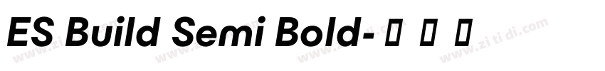 ES Build Semi Bold字体转换